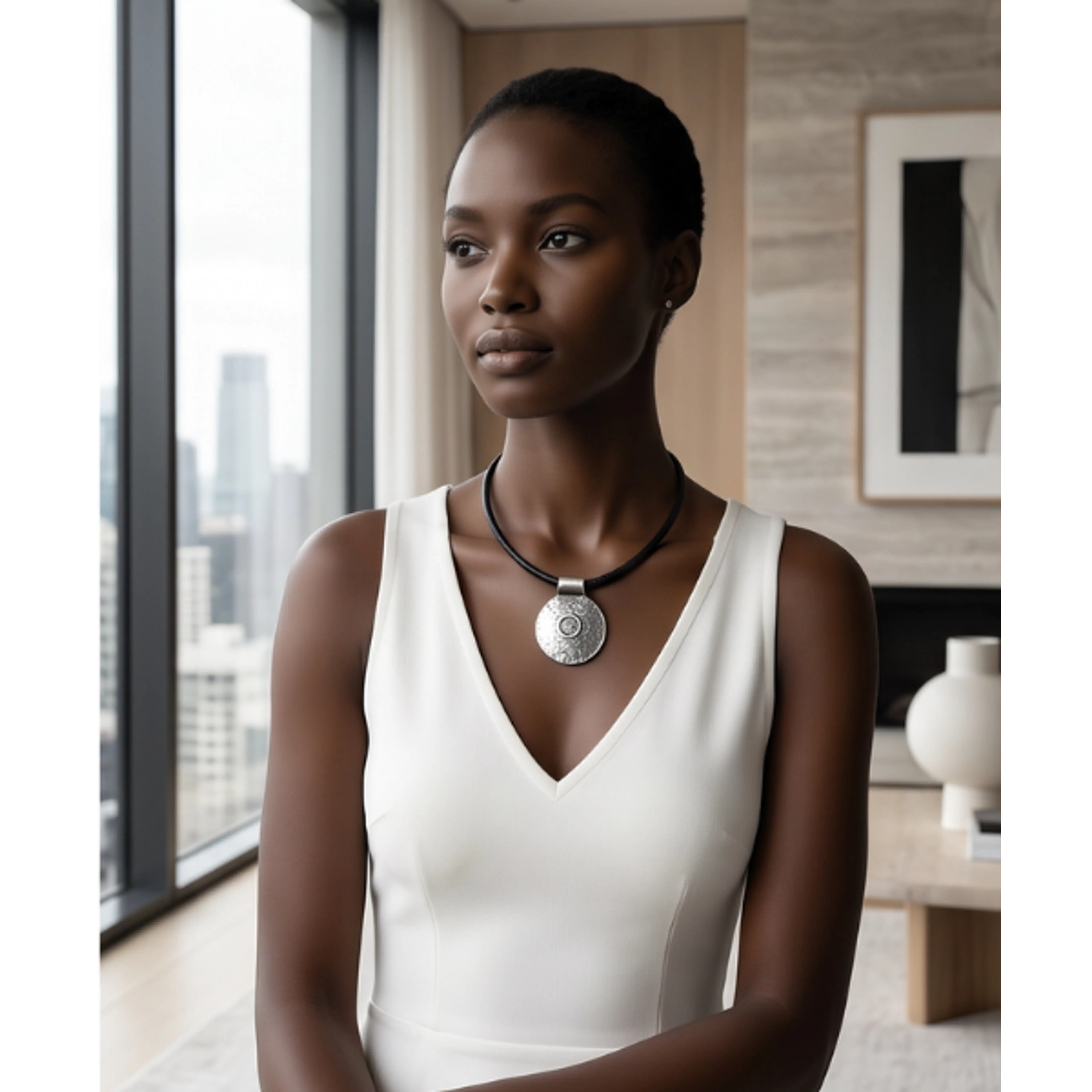  Geometrik Choker Kolye