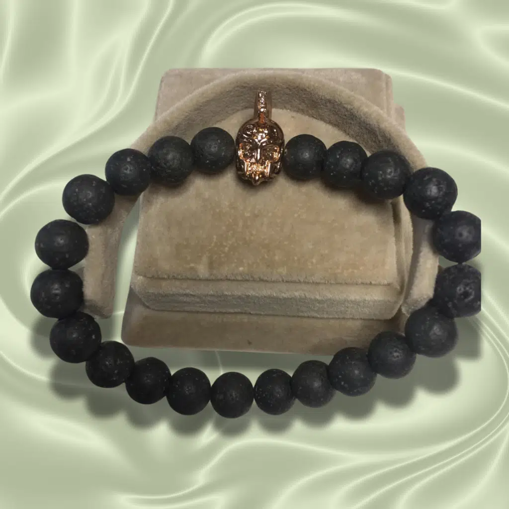 Reina Del Corazen Doğal Lav Taşı Bileklik | El Yapımı Enerji Dengeleyici Bileklik | Erkek ve Kadın İçin